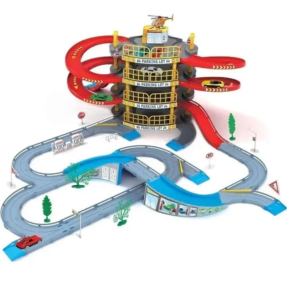 BRAND NEW CAR PARK TOY SET CAR VEHICLE BUILDING PARKING LOT RACE TRACKS K…